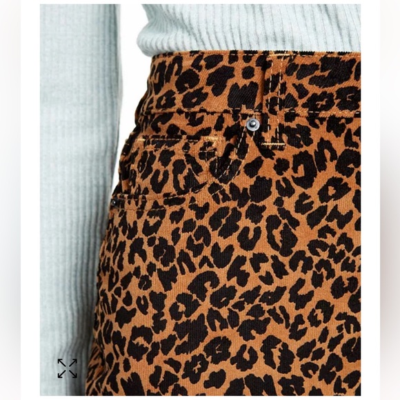 NWT Macy’s Vanilla Star Leopard Print Corduroy Skirt - Picture 3 of 8